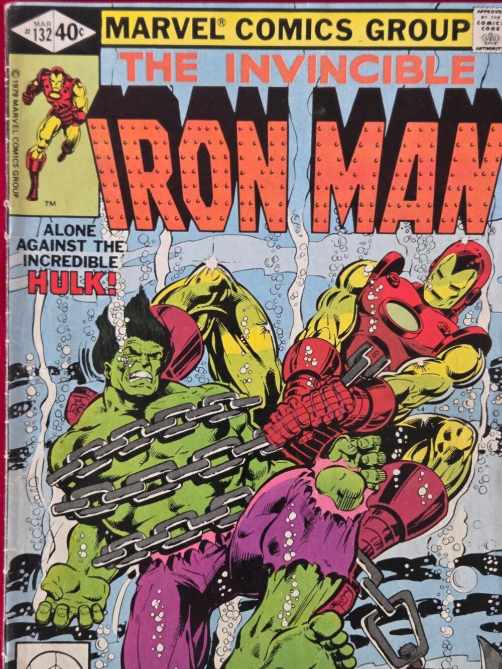 RARE, VINTAGE 1979, IRON MAN VS. THE INCREDIBLE HULK, ISSUE #132!!!